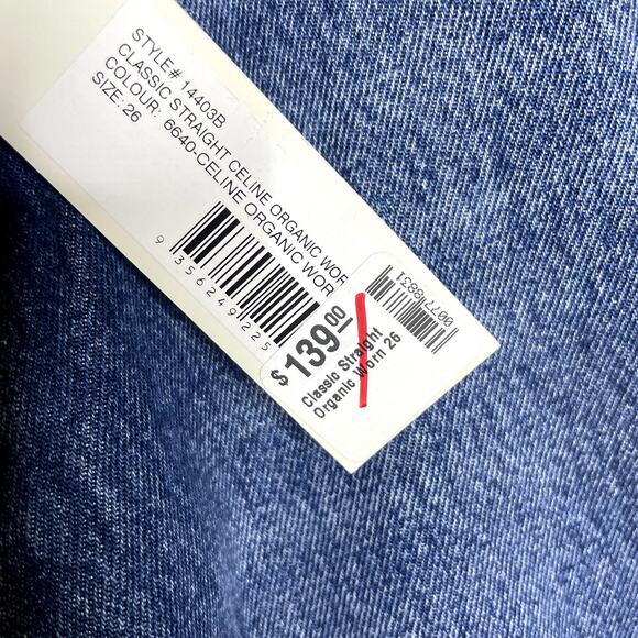 Rolla's Classic Straight Leg High Rise Organic Distressed Jeans NWT Size 26 - Picture 6 of 8